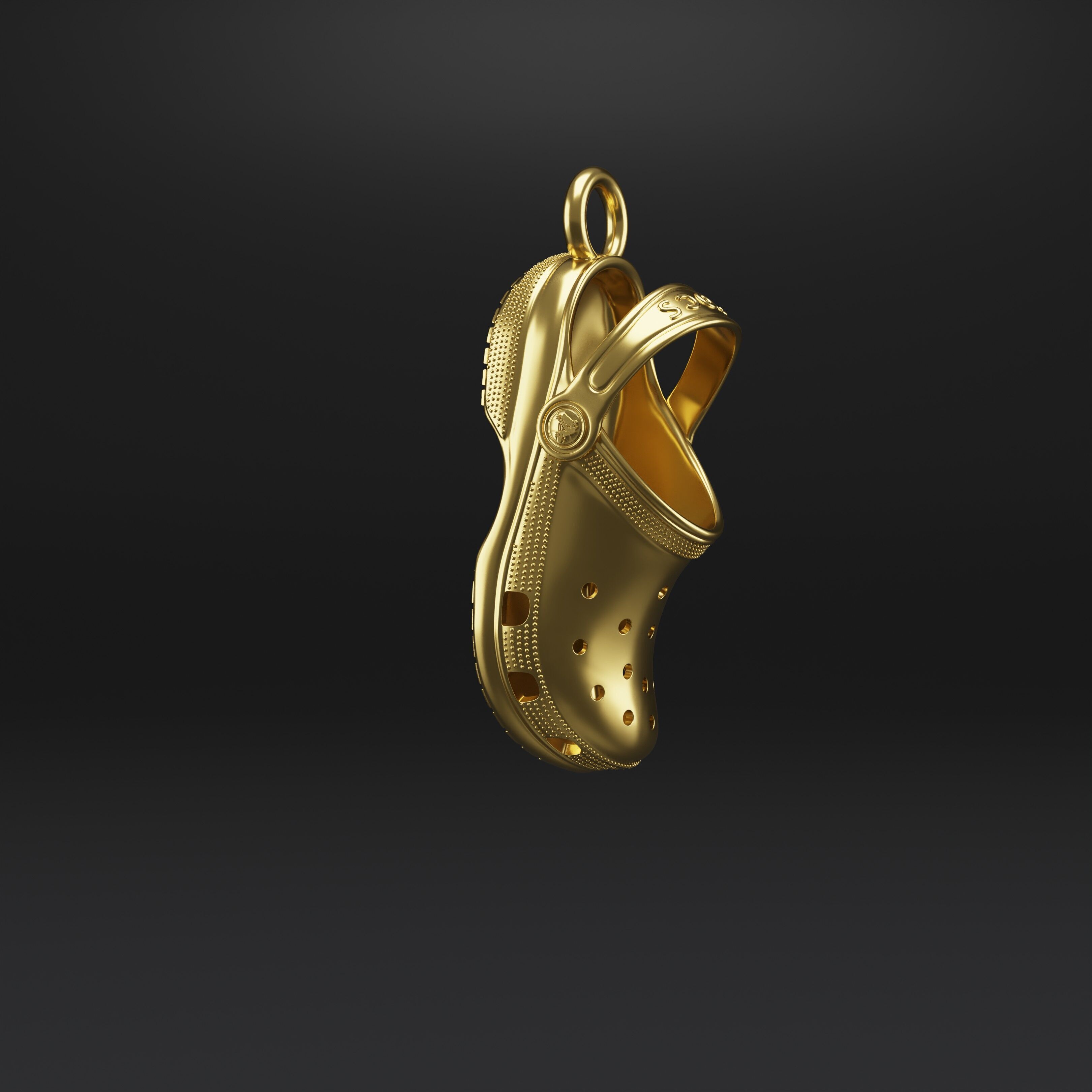 Luxe Crocs Pendant  Where Iconic Meets Elegant 3D print model_4