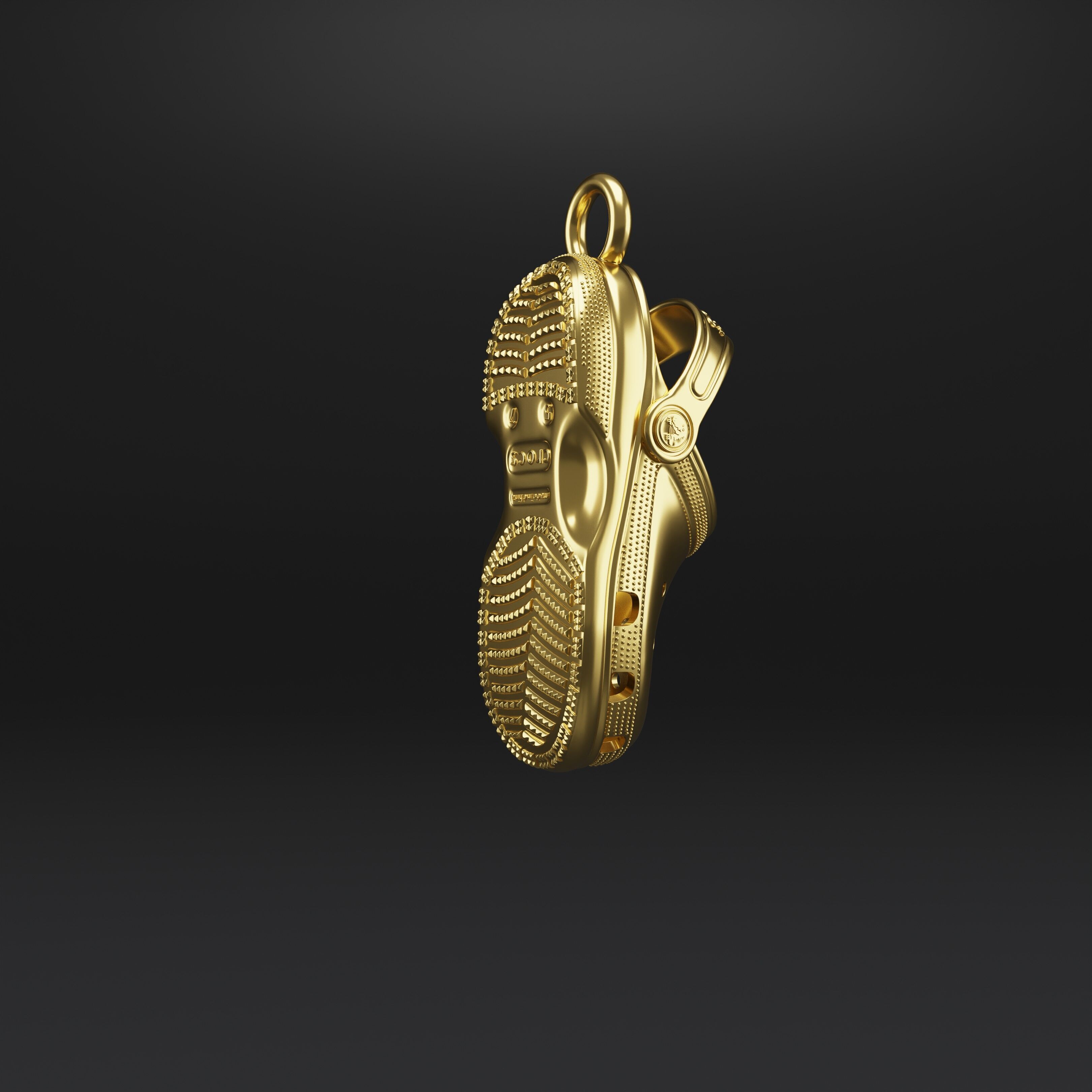 Luxe Crocs Pendant  Where Iconic Meets Elegant 3D print model_6