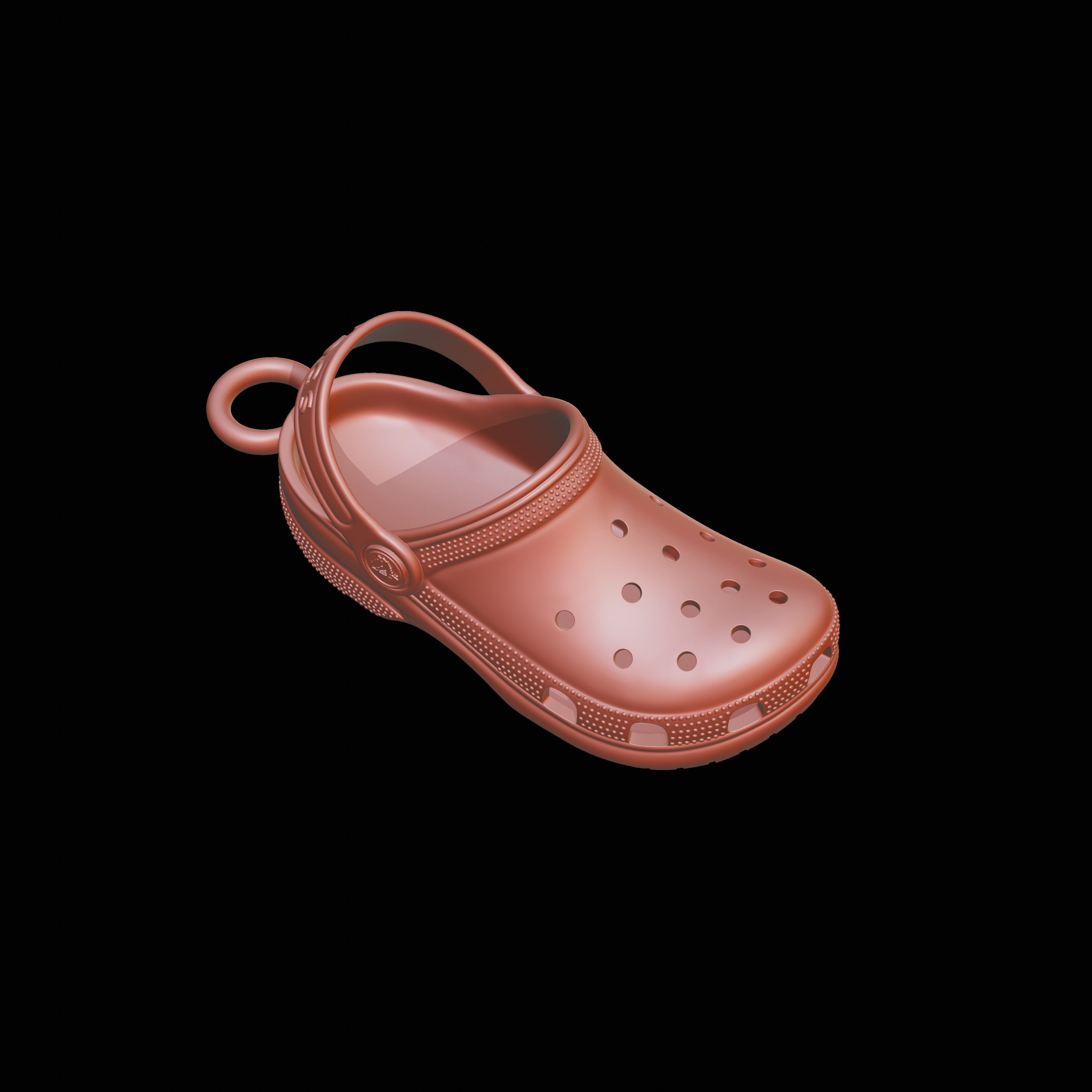 Luxe Crocs Pendant  Where Iconic Meets Elegant 3D print model_13