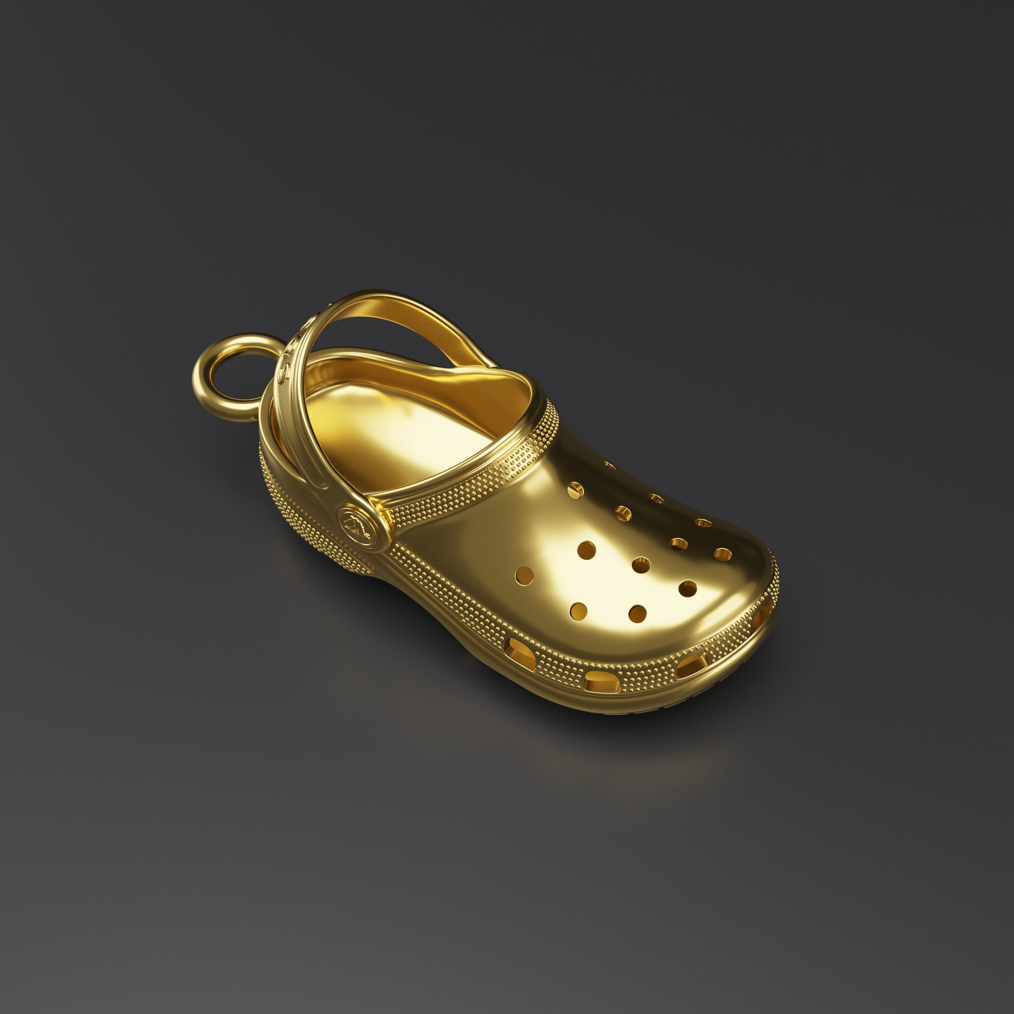 Luxe Crocs Pendant  Where Iconic Meets Elegant 3D print model_1