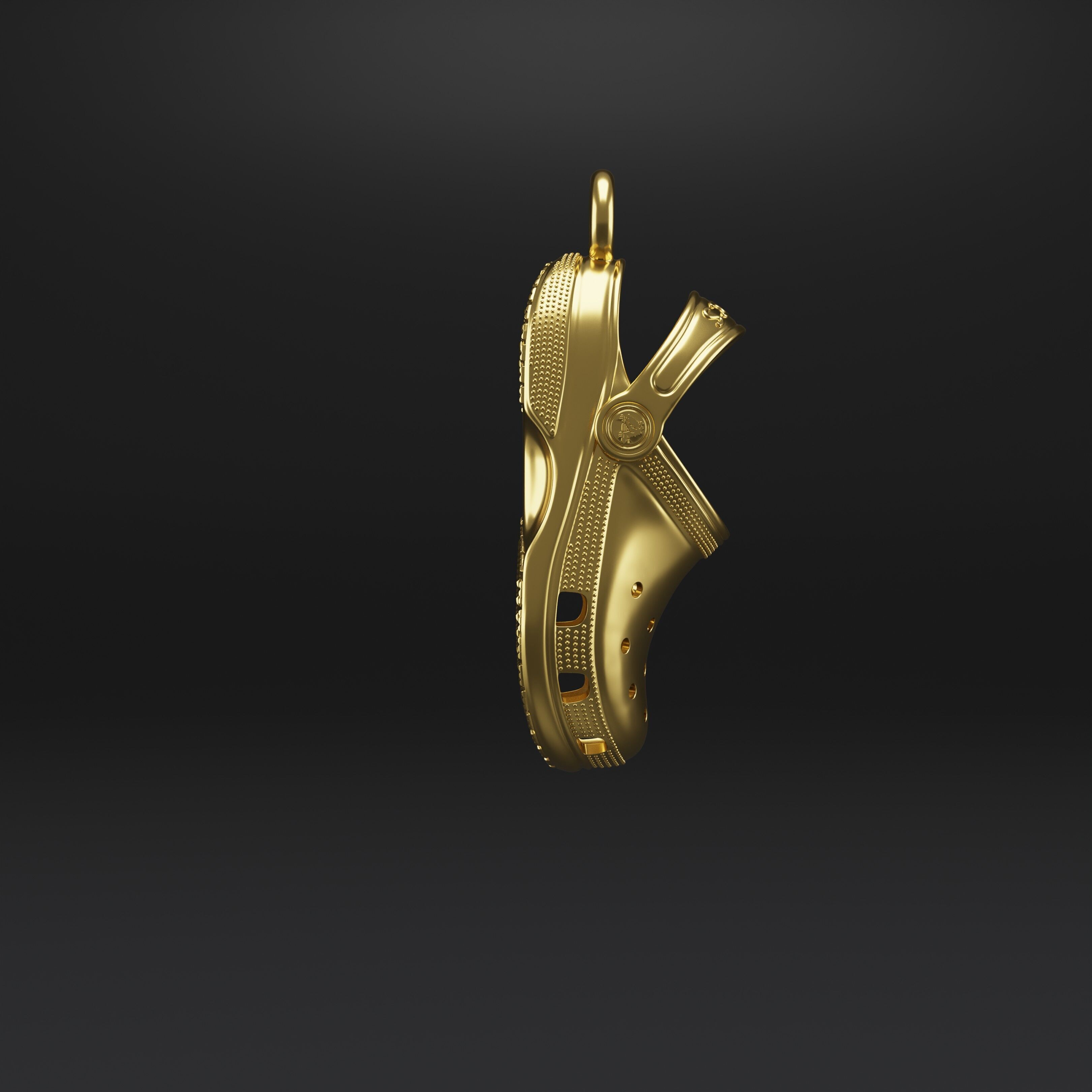 Luxe Crocs Pendant  Where Iconic Meets Elegant 3D print model_5