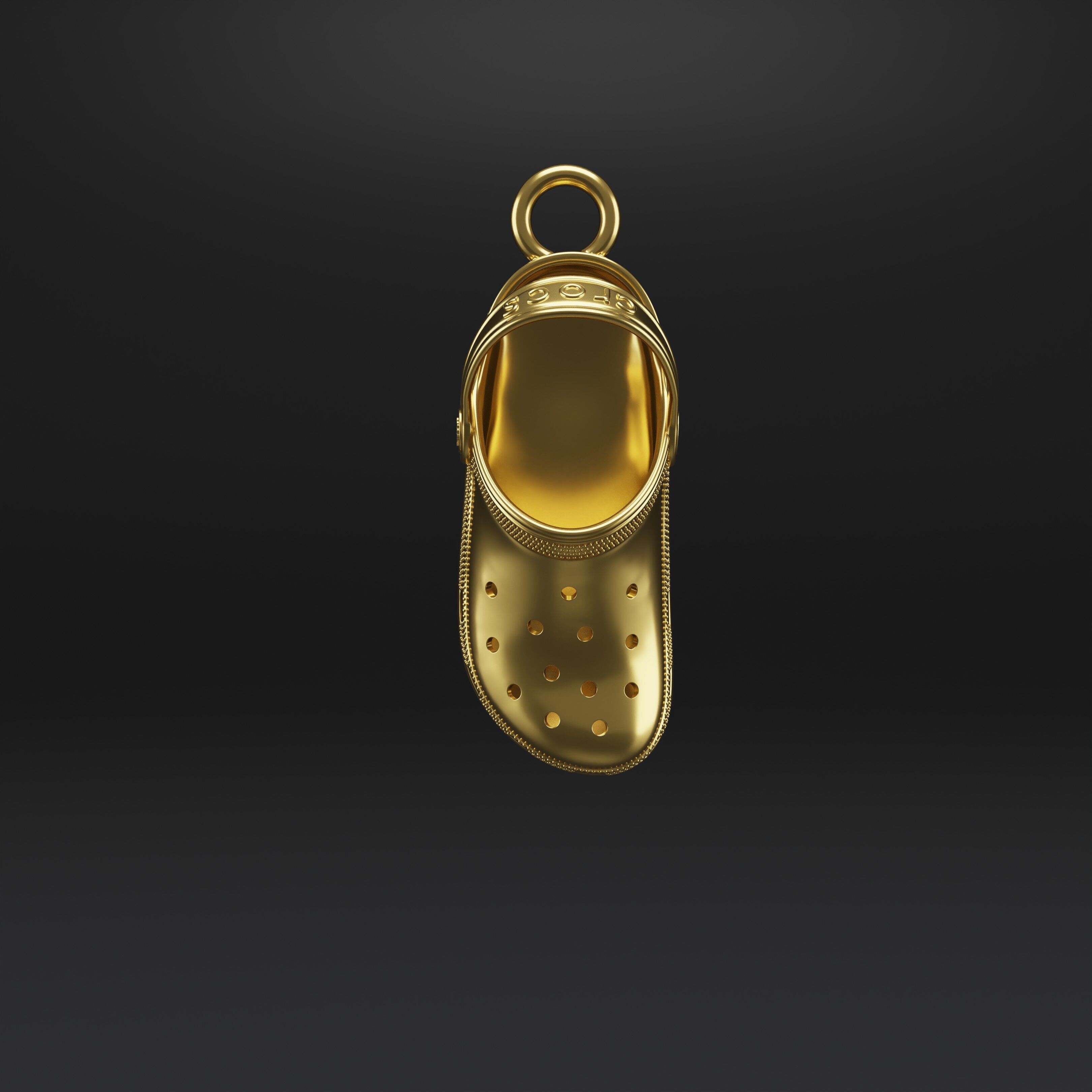 Luxe Crocs Pendant  Where Iconic Meets Elegant 3D print model_2