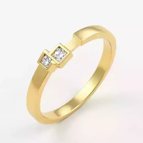 Yellow gold ring 