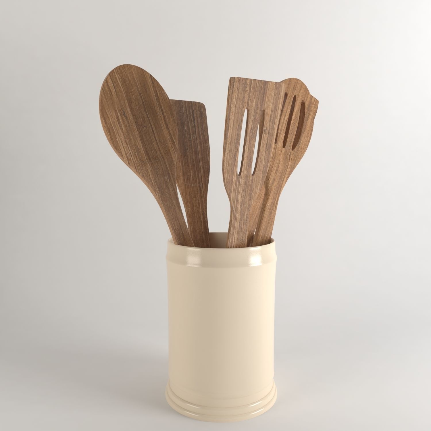 Jar of Spoons 3D model_3