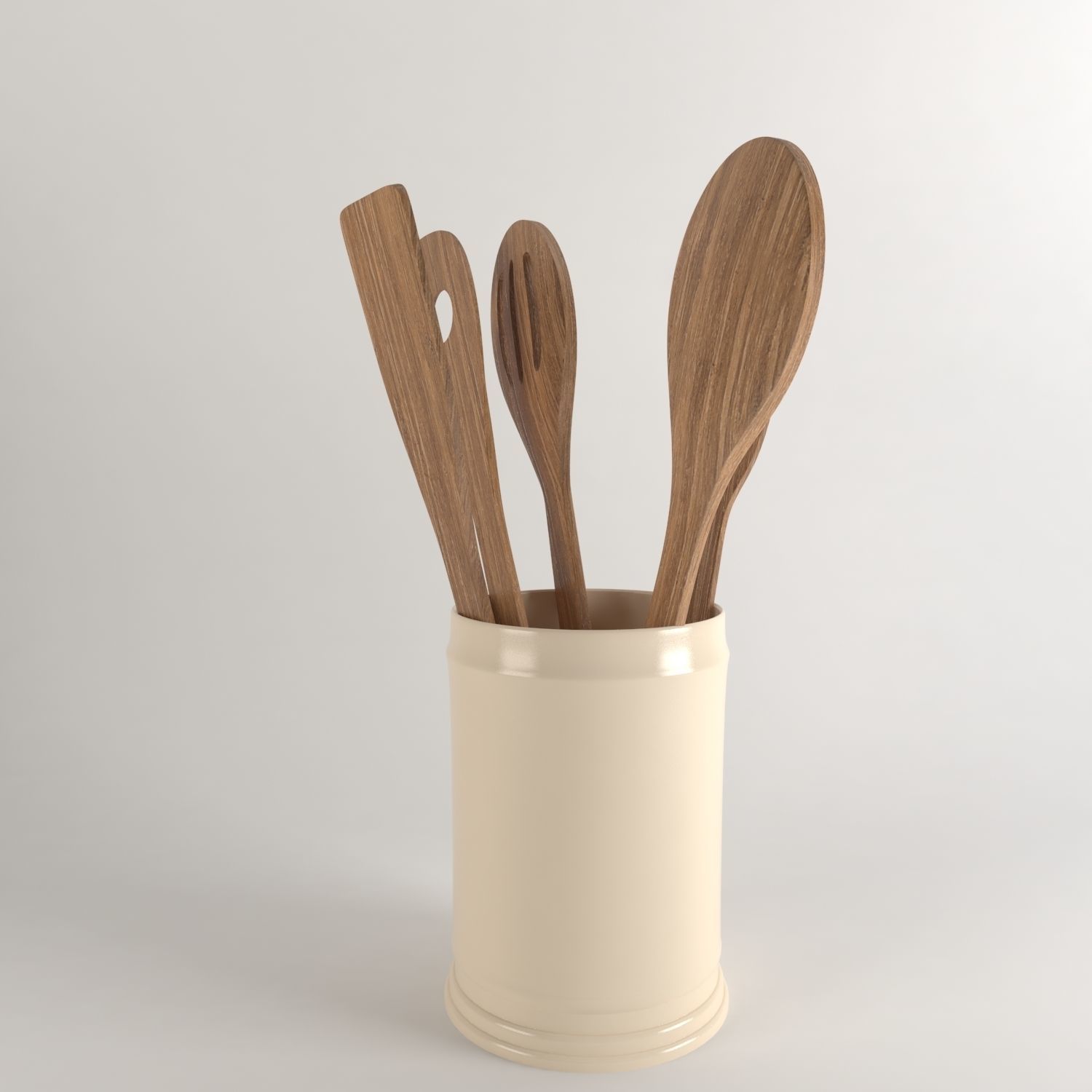 Jar of Spoons 3D model_2