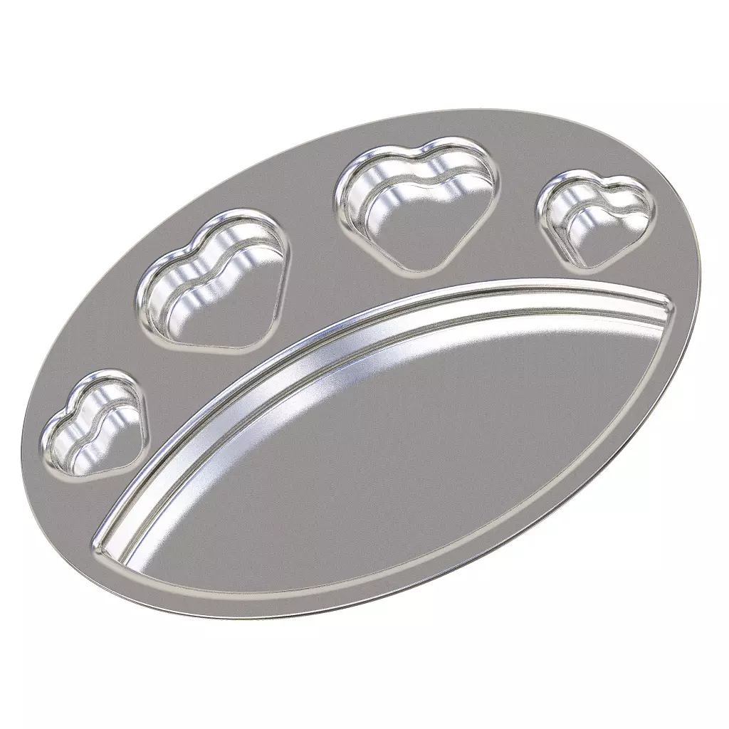 Premium Oval Heart Plate 3D print model_0