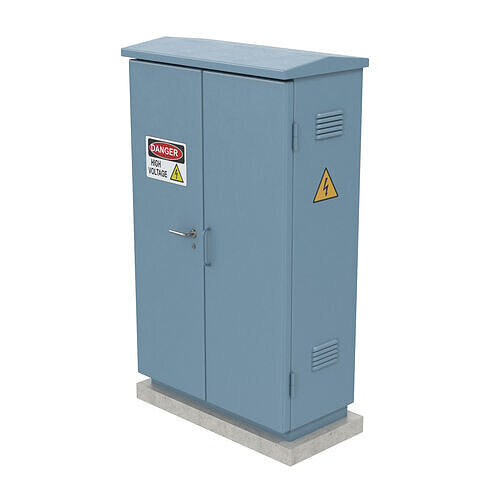 Electric Box Low-poly 3D model