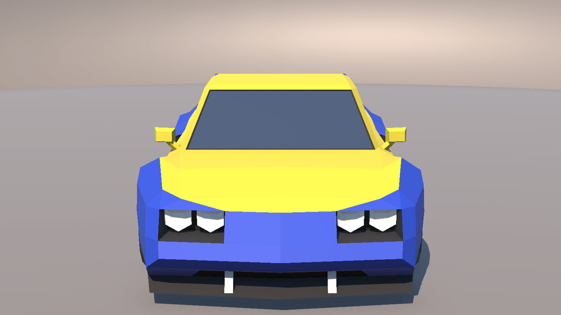 Low Poly Muscle Touring Car MOBILE READY Low-poly 3D model_3