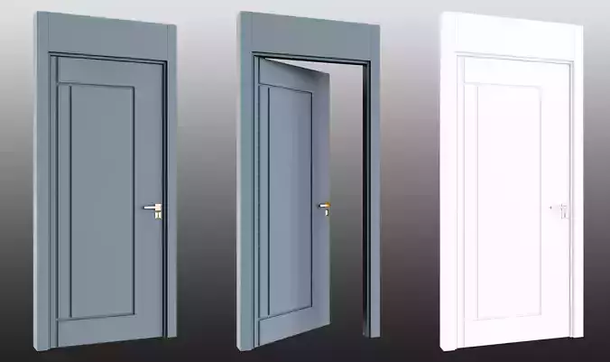Door 02 Free low-poly 3D model Door 02 Free low-poly 3D model