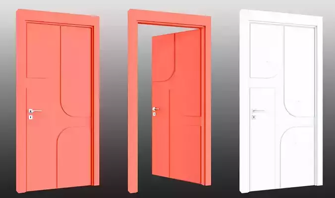 Door 03 Low-poly 3D model Door 03 Low-poly 3D model