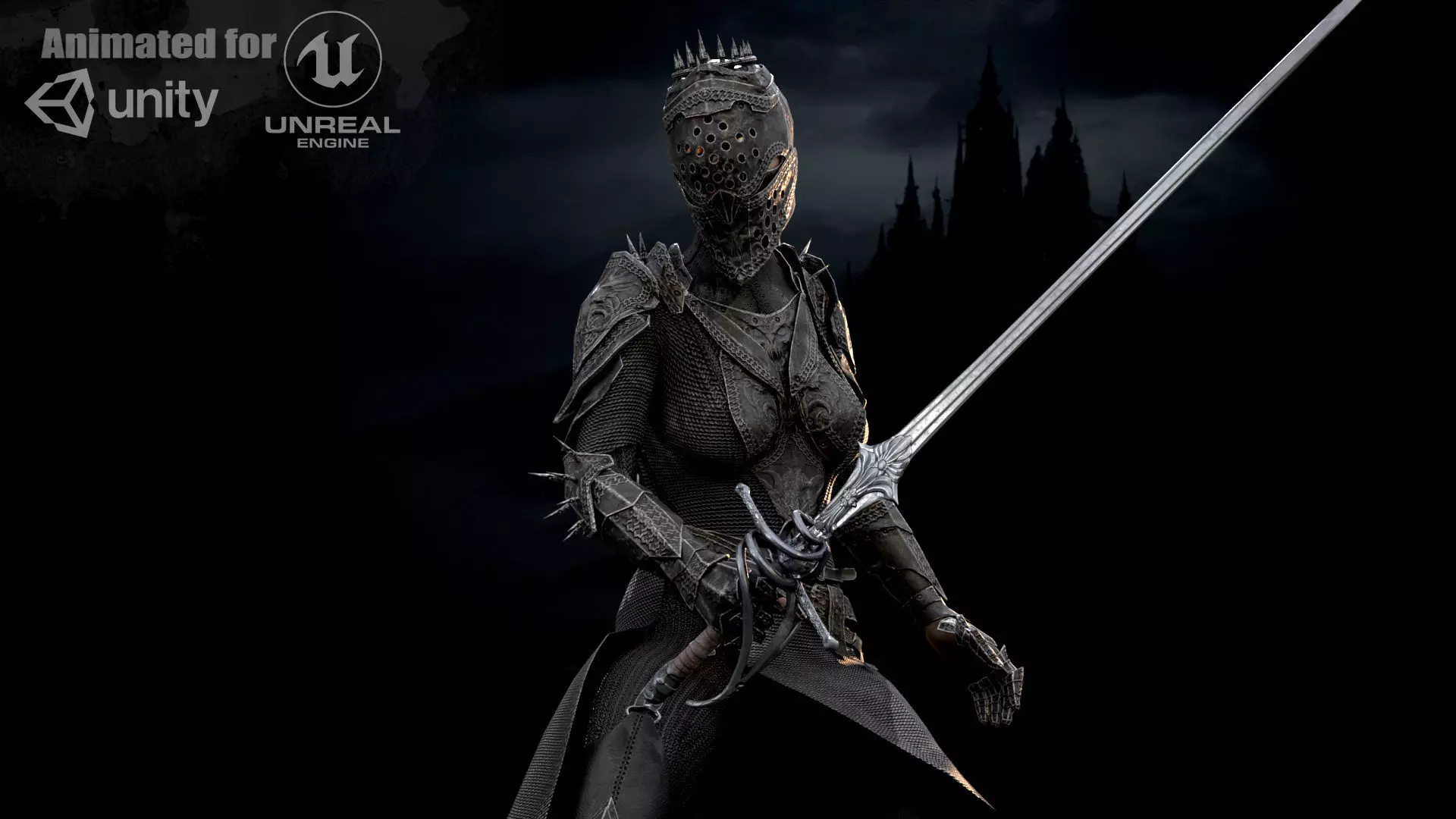 DarkLady Remaster Low-poly 3D model