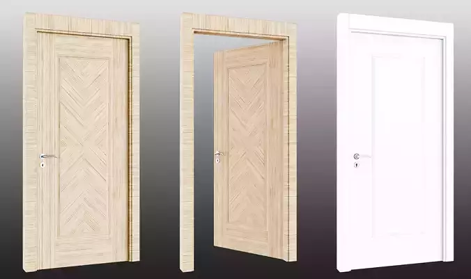Door 05 Low-poly 3D model Door 05 Low-poly 3D model