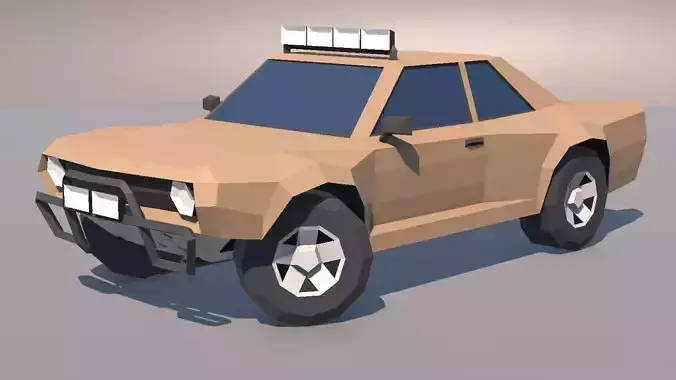 Low Poly Muscle Car Trophy Truck MOBILE READY