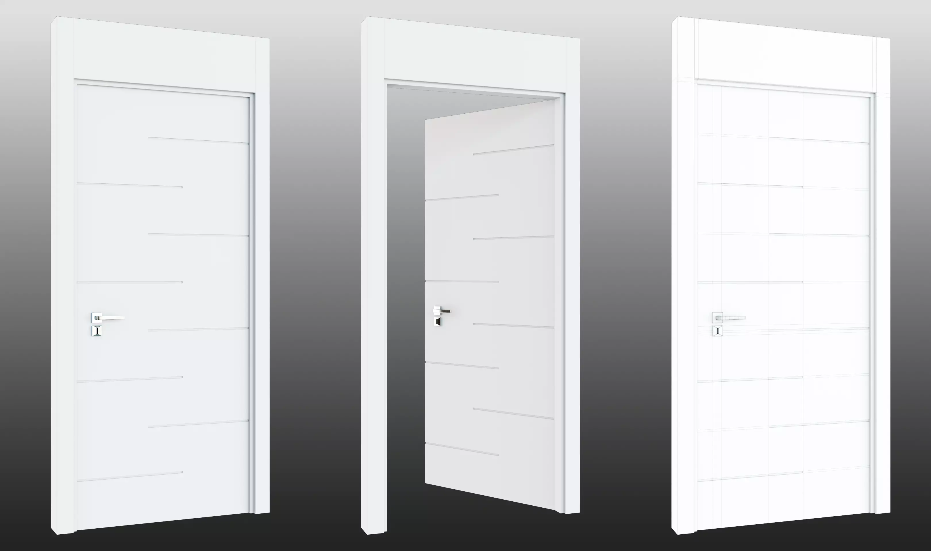 Door 06 Low-poly 3D model_0