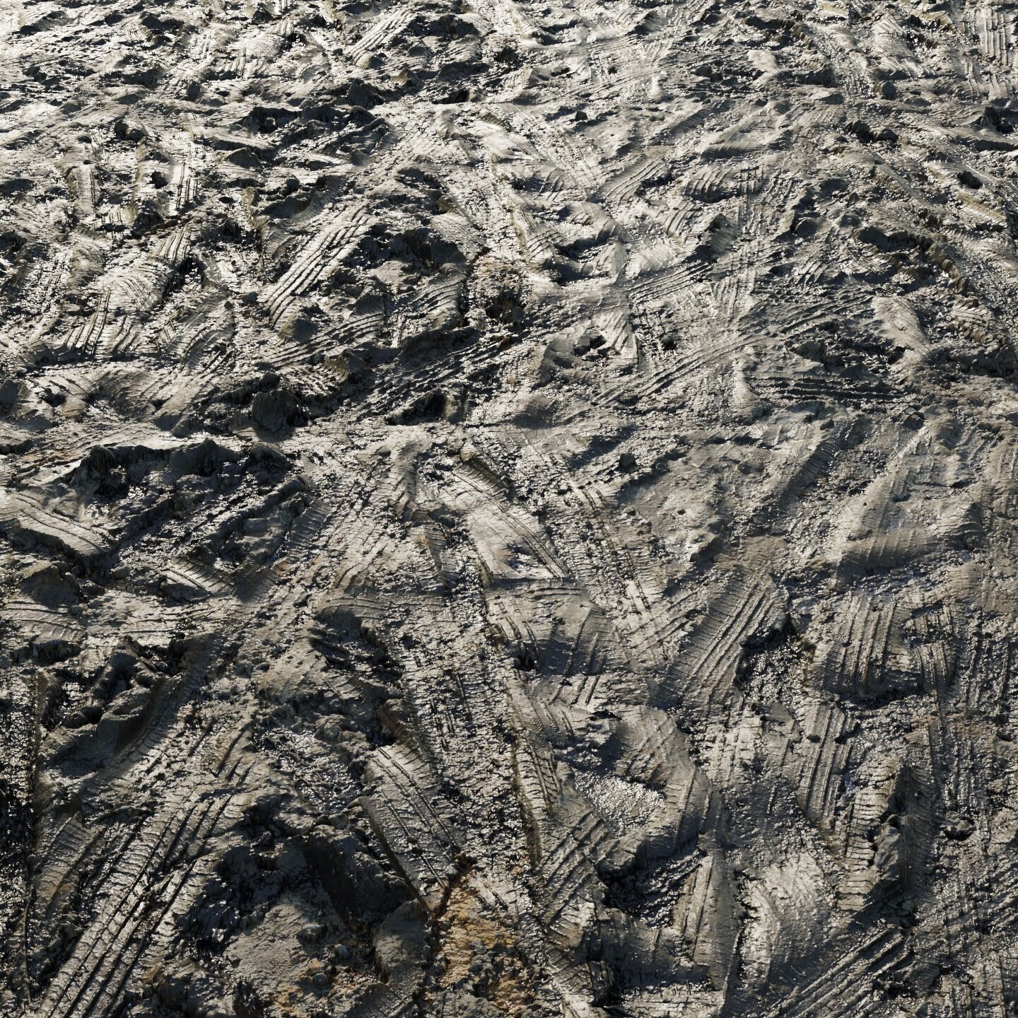 Wet mud material 05 Low-poly 3D model_9