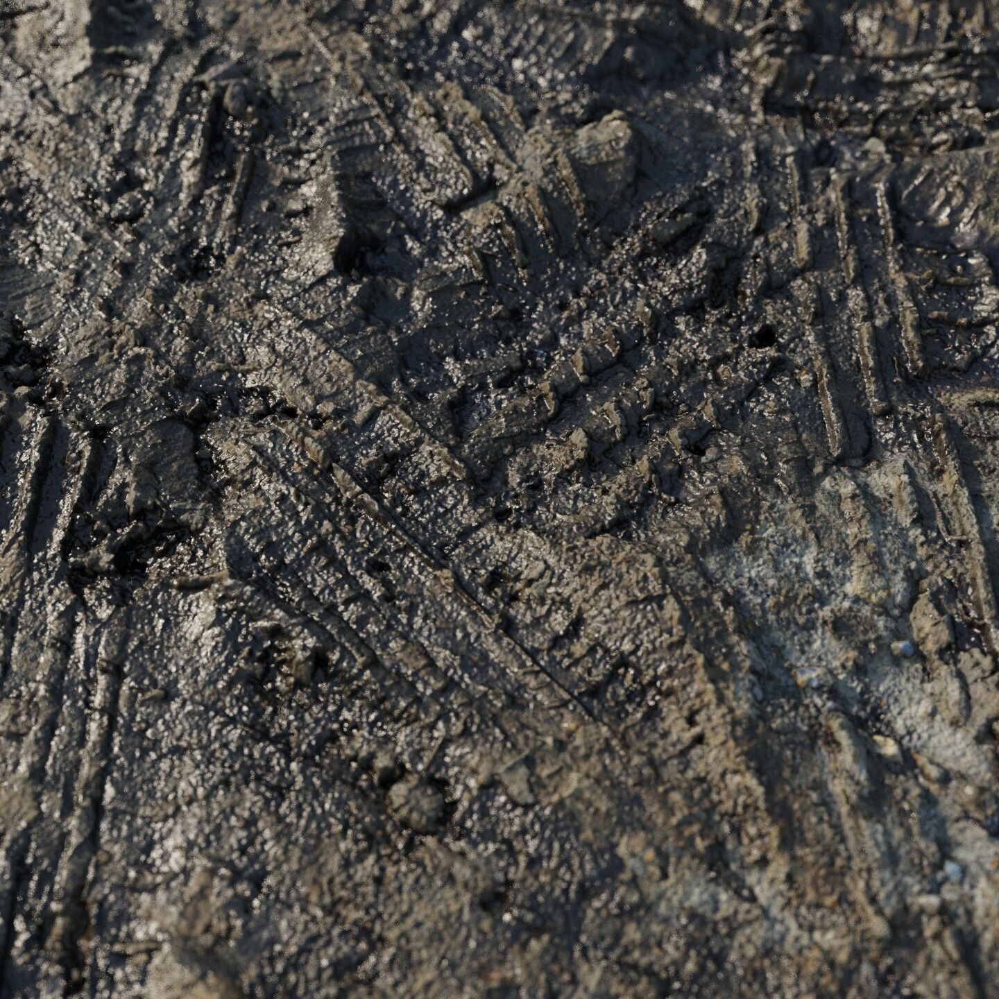 Wet mud material 05 Low-poly 3D model_11