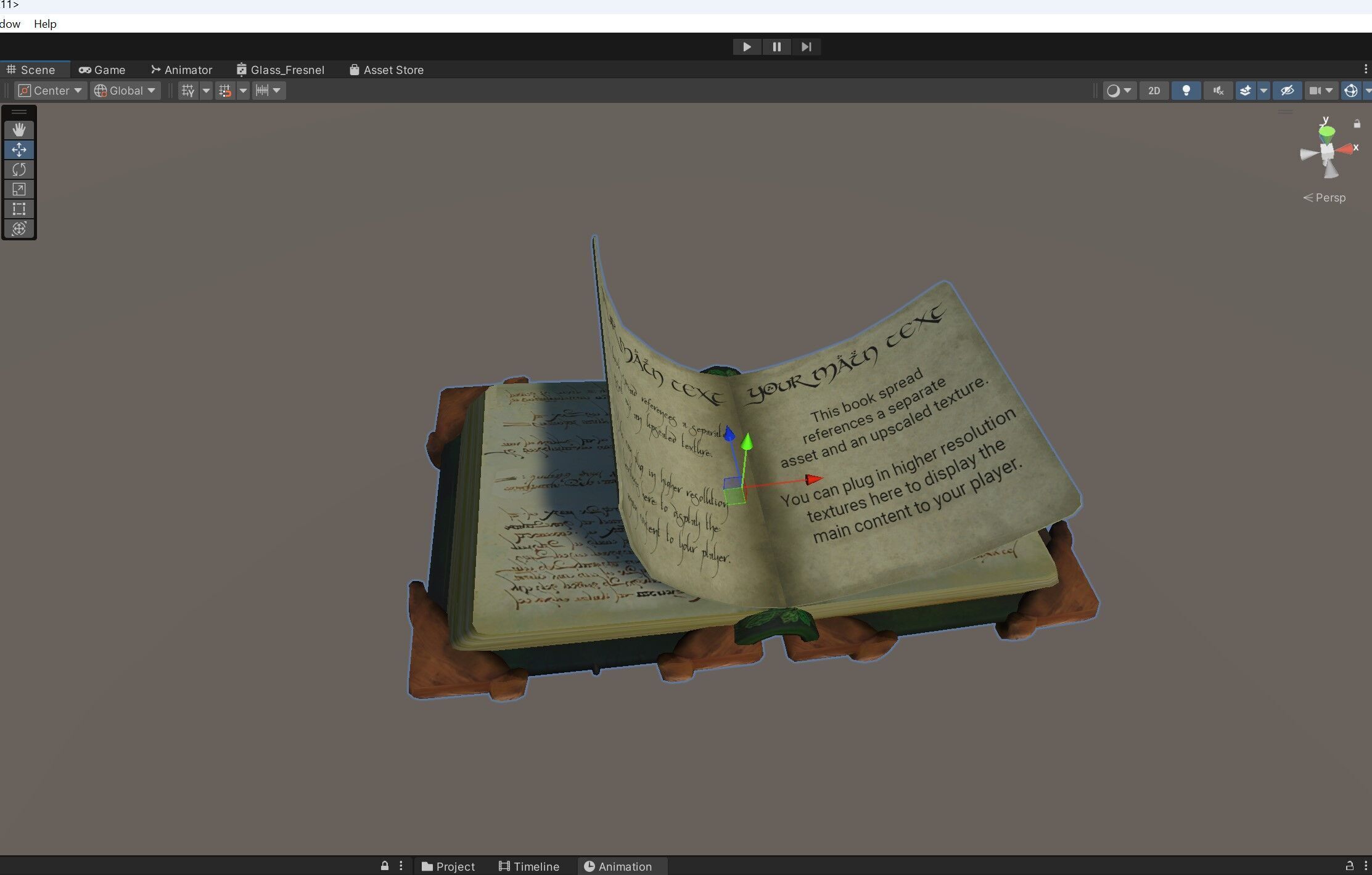 Lowpoly Stylized Nature Spellbook Animated GameReady 3D model Low-poly 3D model_8