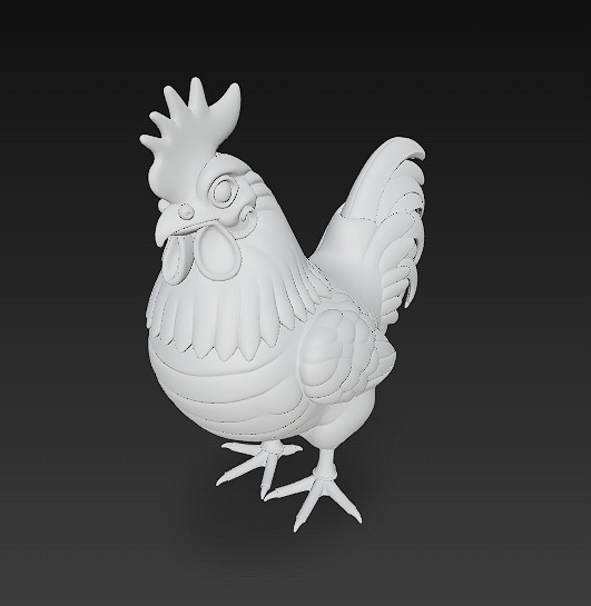 Chicken Realistic 3D Model Basic - Low Poly Realistic Low-poly 3D model_10