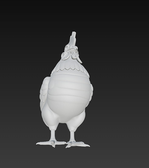 Chicken Realistic 3D Model Basic - Low Poly Realistic Low-poly 3D model_16