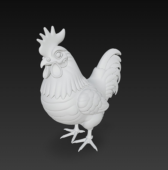 Chicken Realistic 3D Model Basic - Low Poly Realistic Low-poly 3D model_14