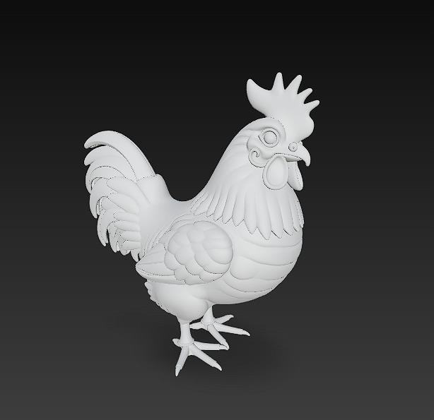 Chicken Realistic 3D Model Basic - Low Poly Realistic Low-poly 3D model_15