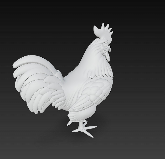 Chicken Realistic 3D Model Basic - Low Poly Realistic Low-poly 3D model_12
