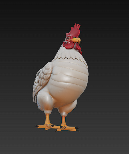 Chicken Realistic 3D Model Basic - Low Poly Realistic Low-poly 3D model_7