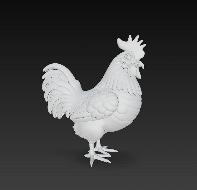 Chicken Realistic 3D Model Basic - Low Poly Realistic Low-poly 3D model_11
