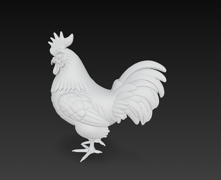 Chicken Realistic 3D Model Basic - Low Poly Realistic Low-poly 3D model_13