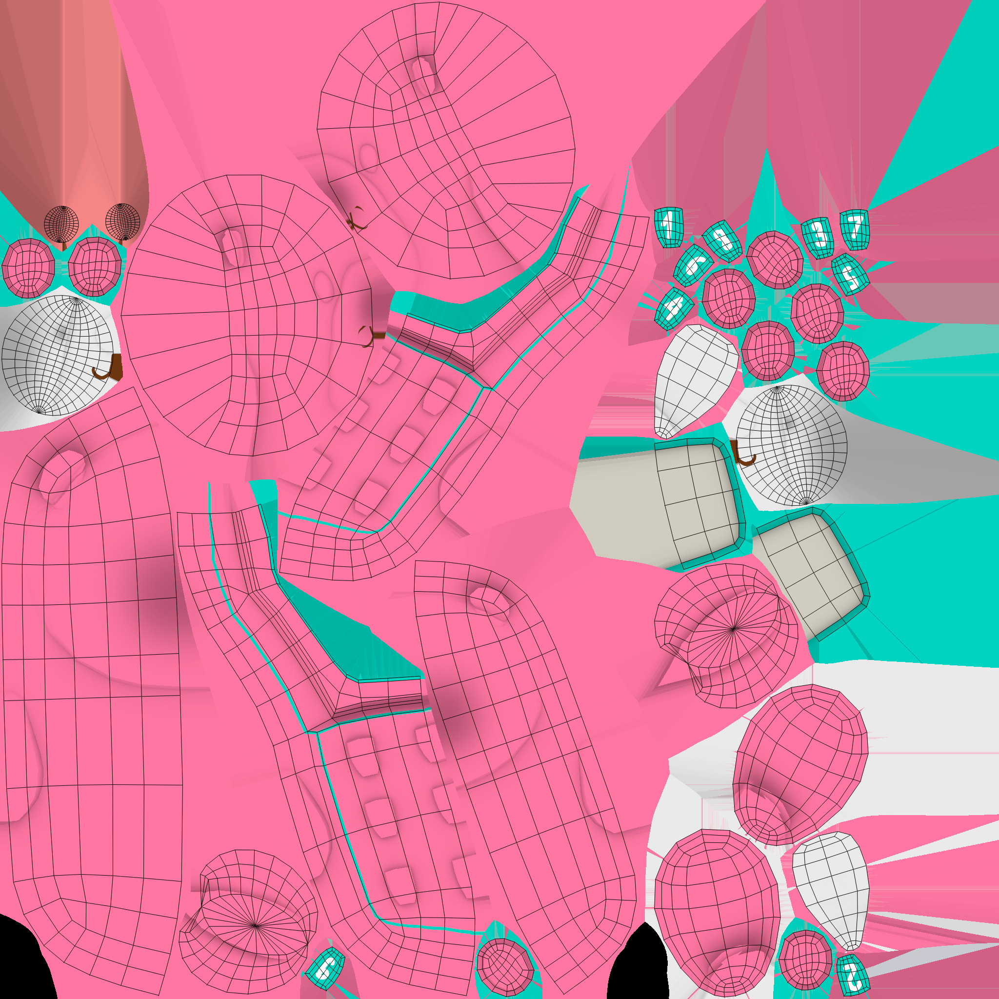 Cute Rabbit Phone Toy 3D Model - Stylized Cartoon Mobile Phone  Low-poly 3D model_5