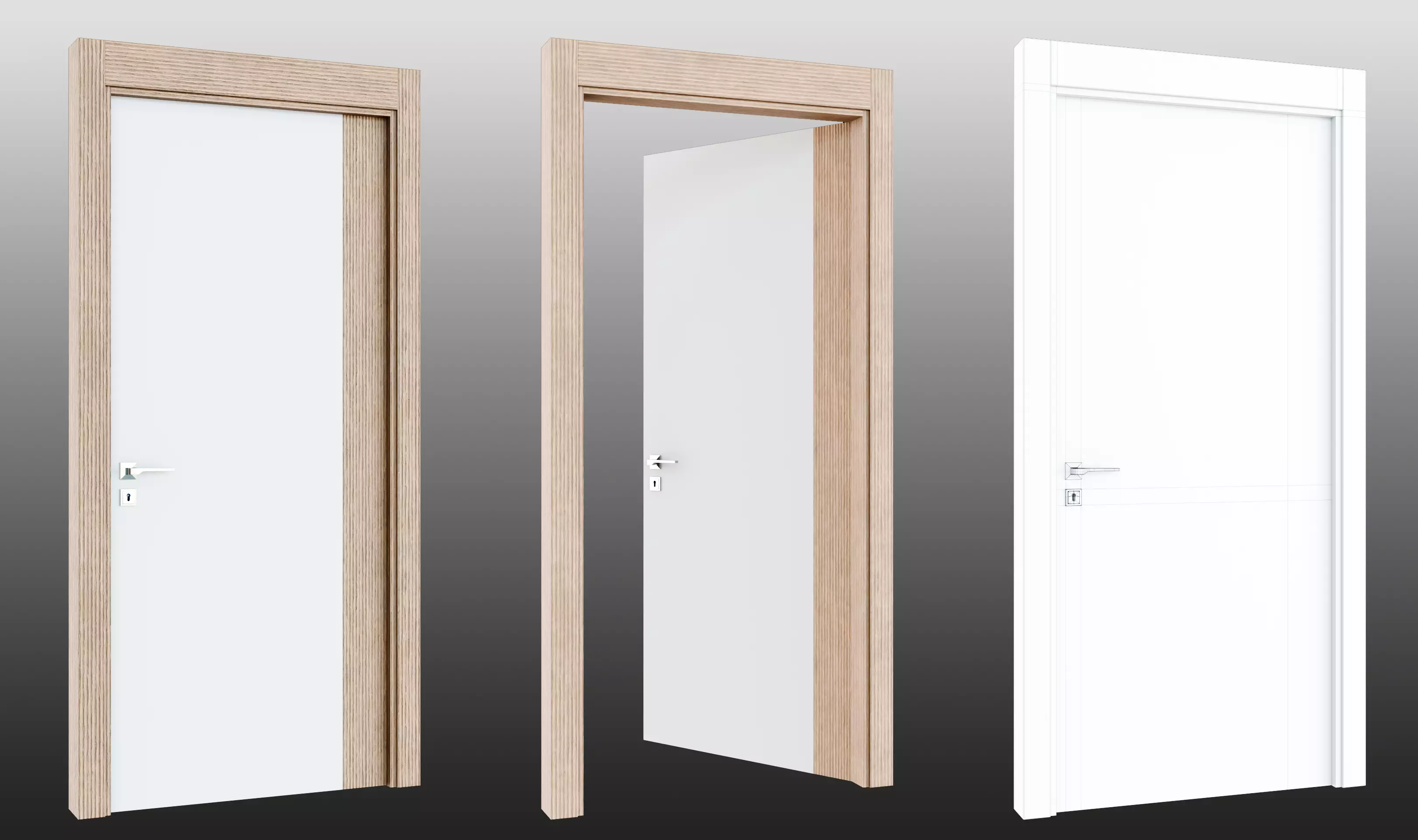 Door 07 Low-poly 3D model_0