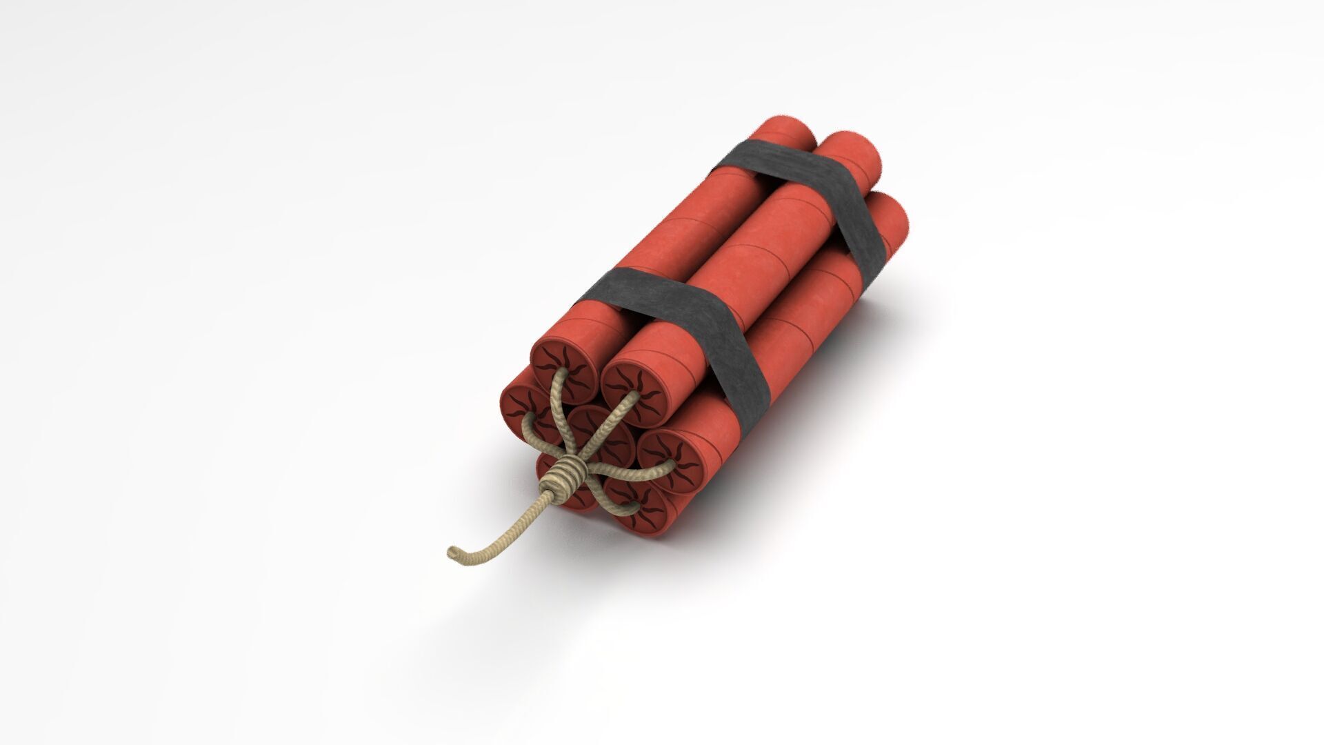 Dynamite Charge  Stylized Low Poly Explosive  Low-poly 3D model_16