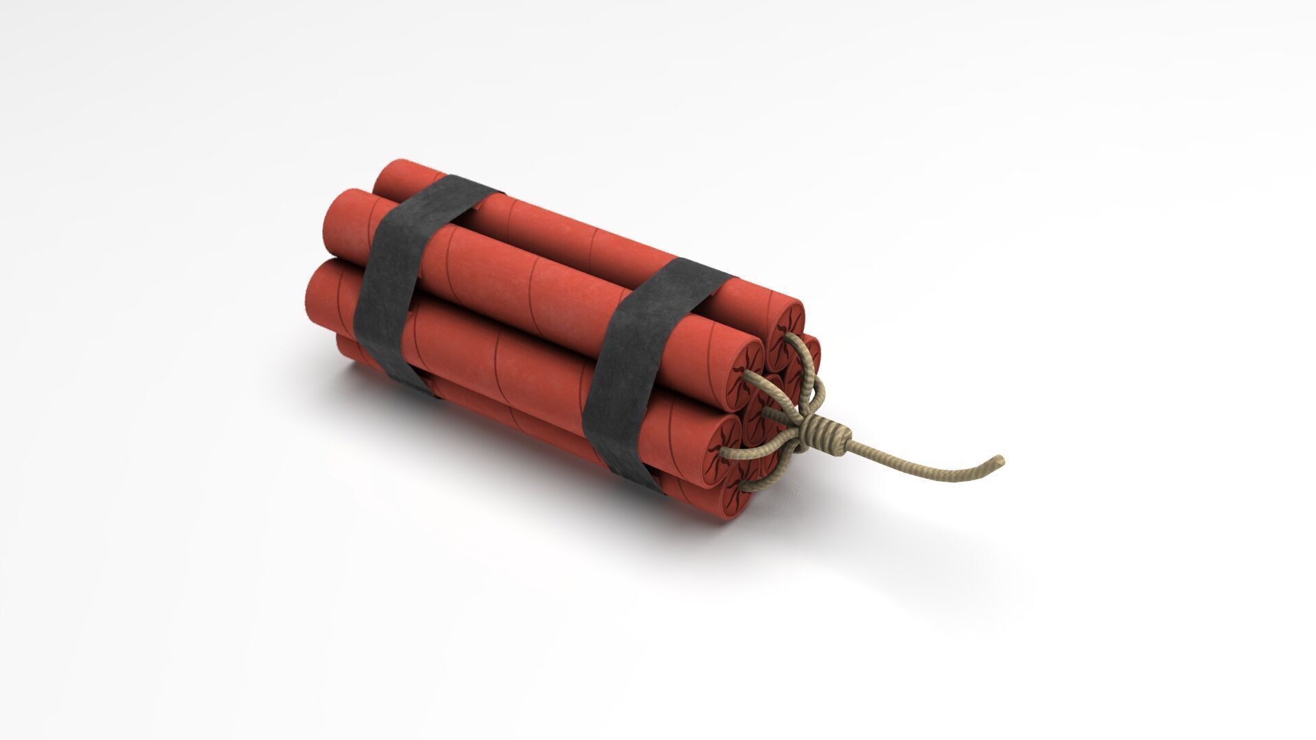 Dynamite Charge  Stylized Low Poly Explosive  Low-poly 3D model_14