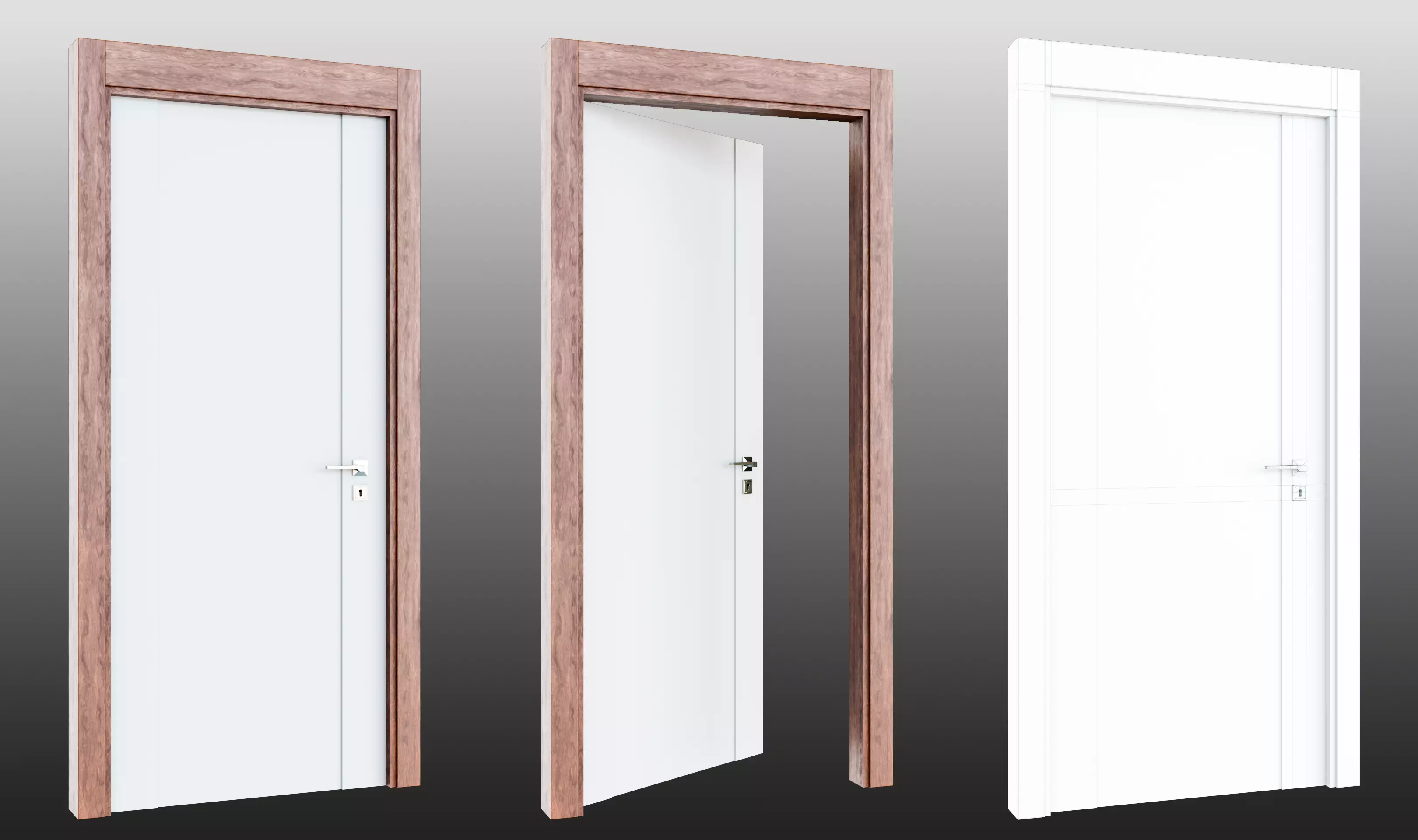 Door 08 Low-poly 3D model_0