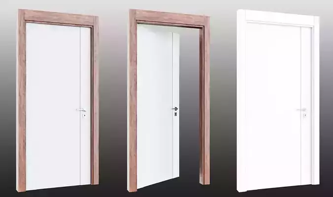 Door 08 Low-poly 3D model Door 08 Low-poly 3D model