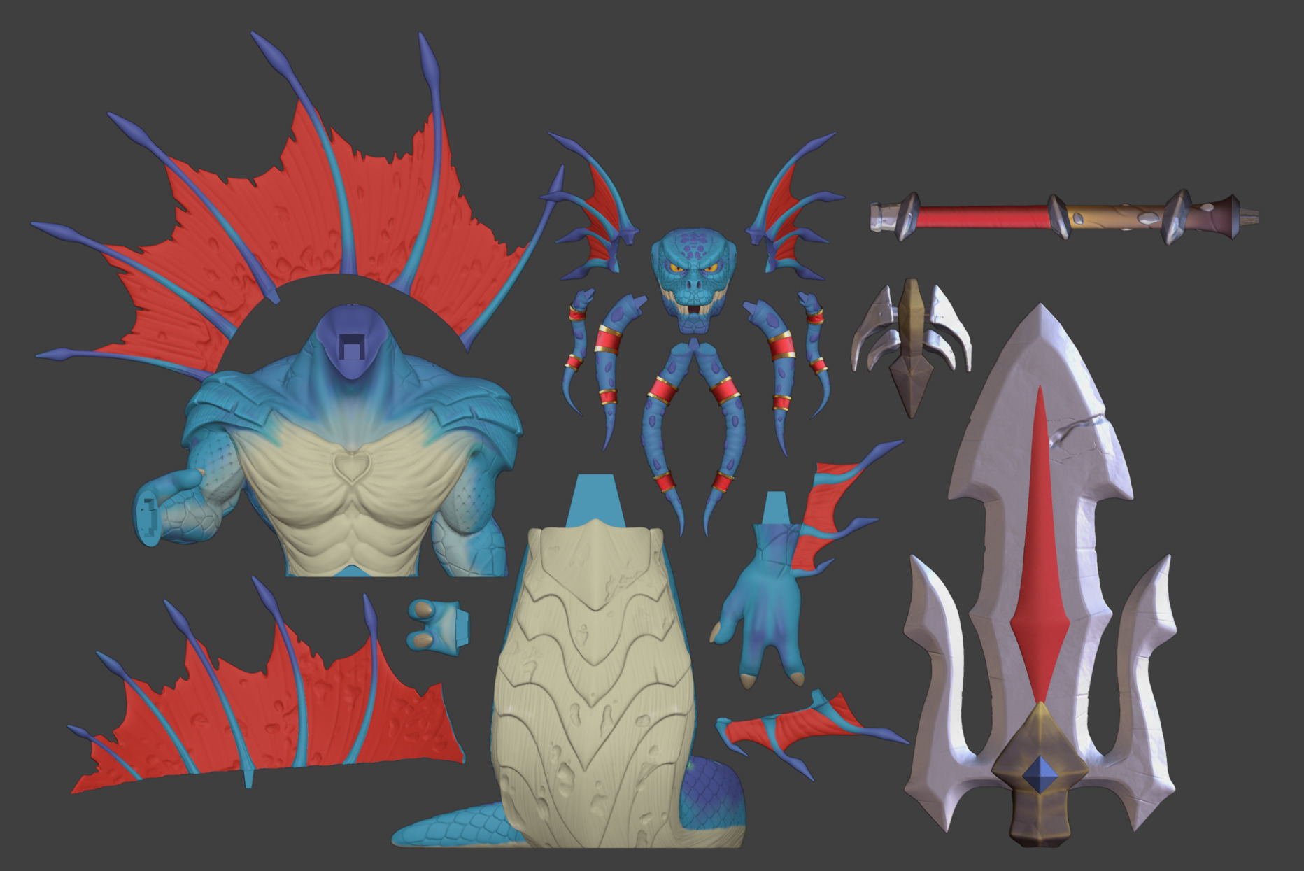 Naga Myrmidon Warcraft 3 Reforged 3D print model_6