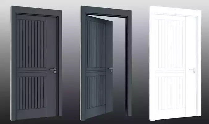 Door 10 Low-poly 3D model Door 10 Low-poly 3D model