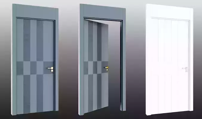 Door 13 Low-poly 3D model Door 13 Low-poly 3D model