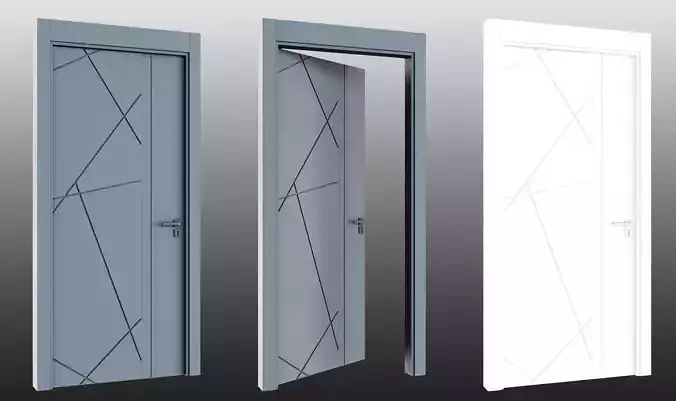 Door 14 Low-poly 3D model Door 14 Low-poly 3D model