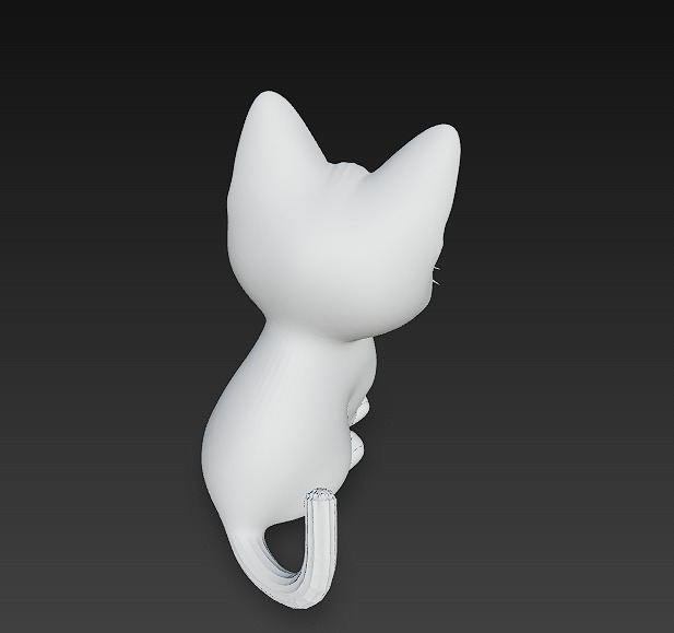 Cat Kitten Cute 3D Model Basic - Low Poly Simple Low-poly 3D model_9