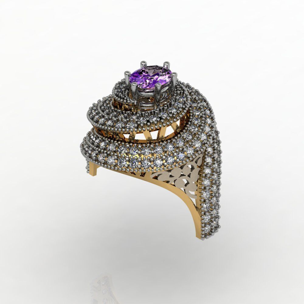 Ladies Diamond rings collection 3D print model_7