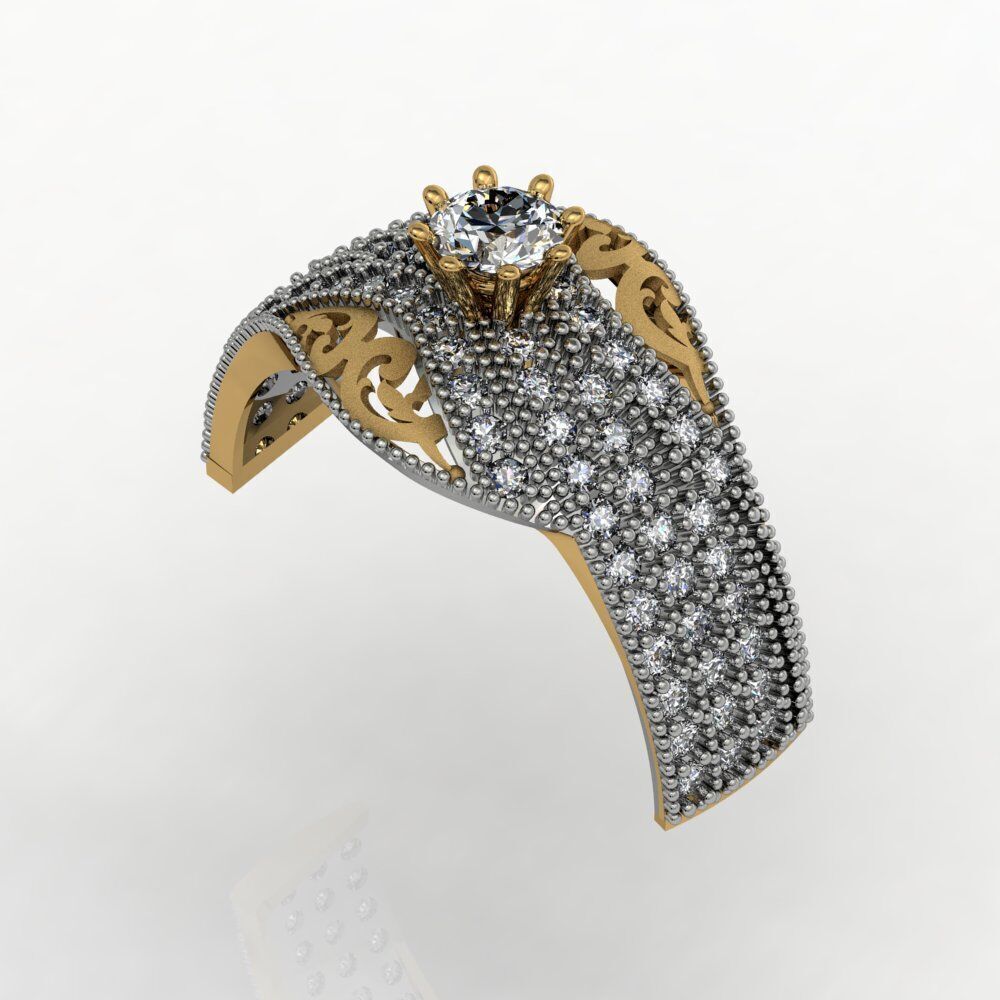 Ladies Diamond rings collection 3D print model_17