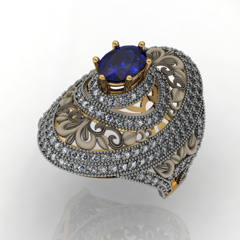 Ladies Diamond rings collection 3D print model_20