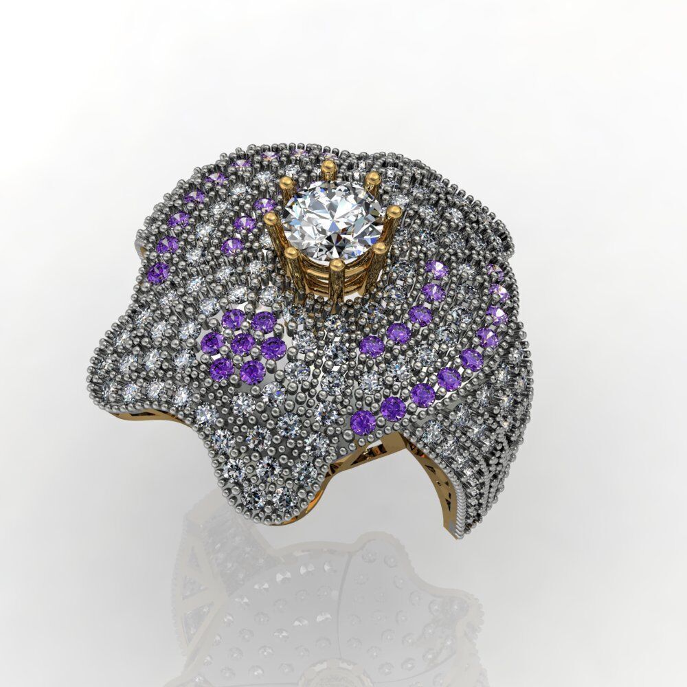 Ladies Diamond rings collection 3D print model_13