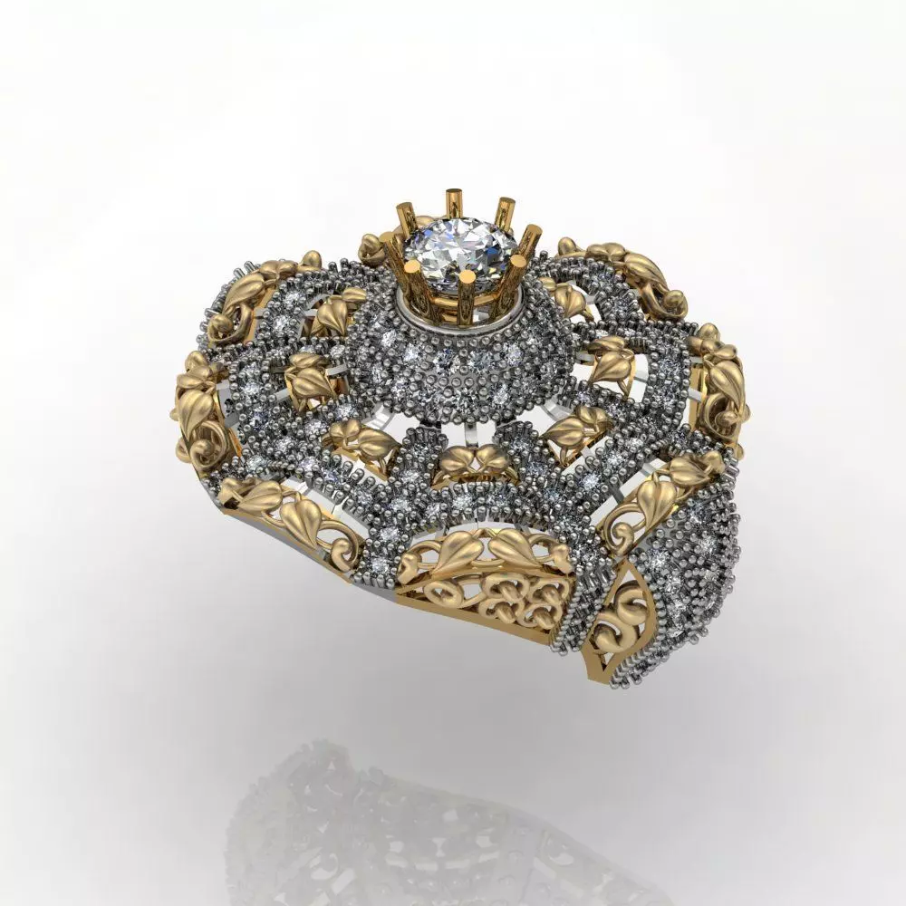 Ladies Diamond rings collection 3D print model_0