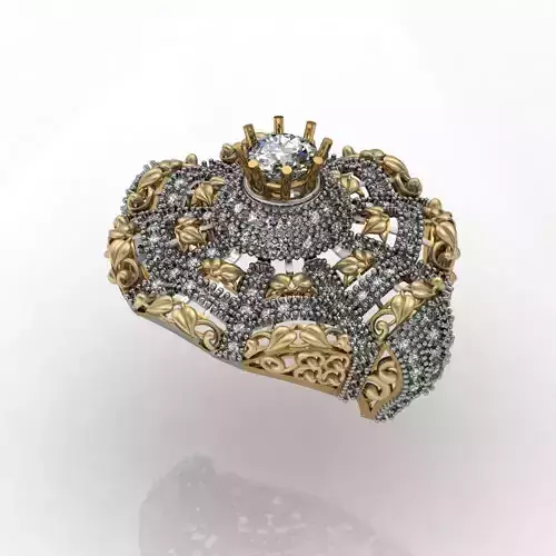 Ladies Diamond rings collection 3D print model