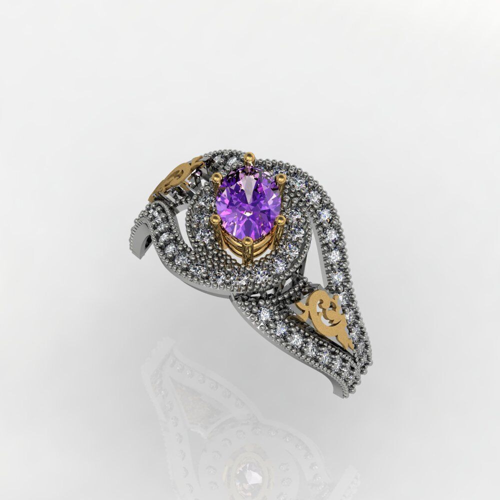 Ladies Diamond rings collection 3D print model_15