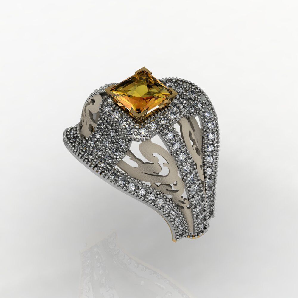 Ladies Diamond rings collection 3D print model_41