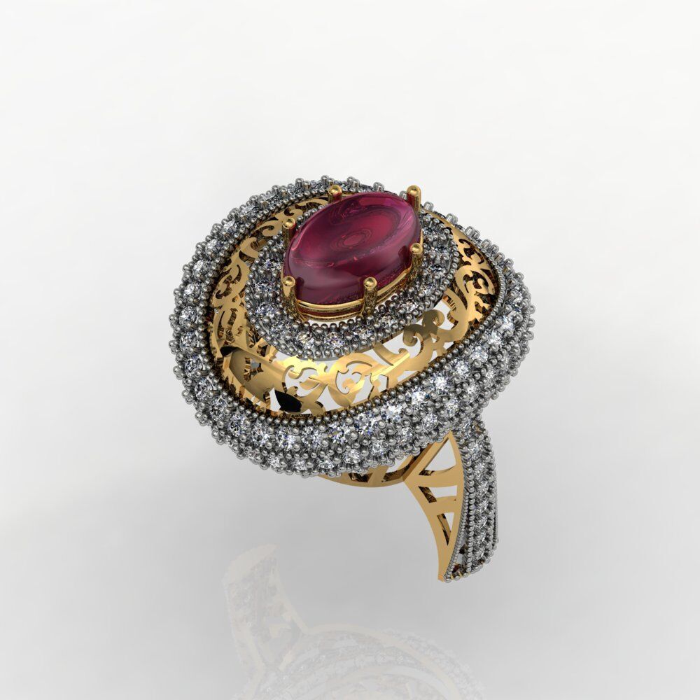 Ladies Diamond rings collection 3D print model_25