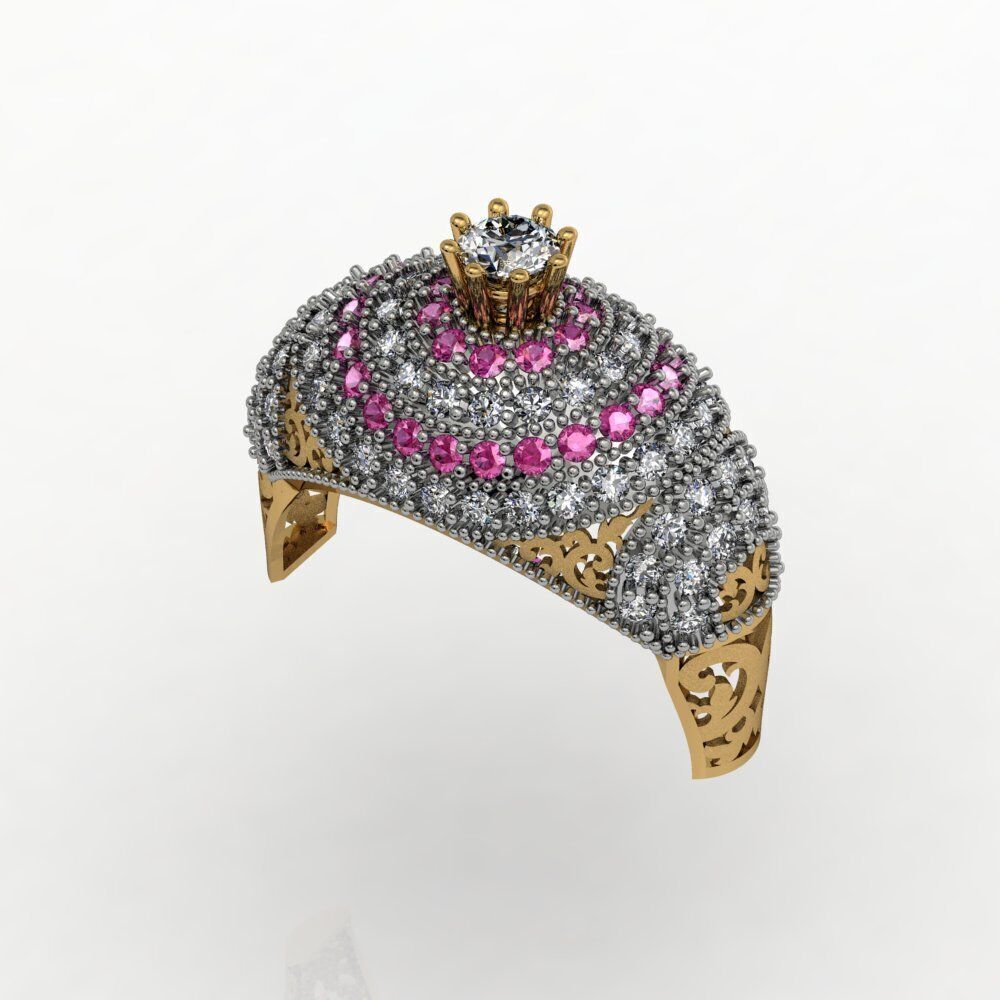 Ladies Diamond rings collection 3D print model_14